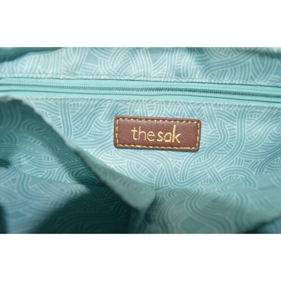 The Sak Katniss Gray Pebbled Leather Flap Crossbody Bag Boho Fall Neutral Casual - Picture 6 of 11